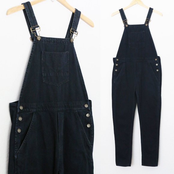 Hudson Jeans Denim - Hudson London Overalls S in Night Train Faded Blue Black Denim Relaxed Fit $245